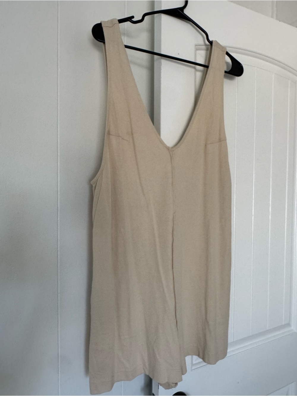 FREE PEOPLE BEACH V-Neck Romper in Beige